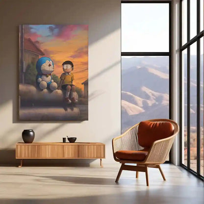 Anime Metal Poster | Doraemon & Nobita Metal Poster – A Nostalgic Anime Classic - TURTLEWINGS