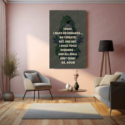 Doctor Doom Quote Metal Poster – Marvel Villain Wall Art - TURTLEWINGS