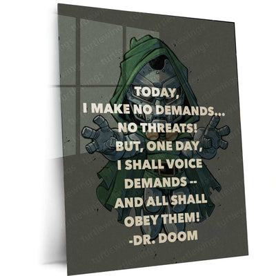 Doctor Doom Quote Metal Poster – Marvel Villain Wall Art - TURTLEWINGS
