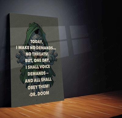 Doctor Doom Quote Metal Poster – Marvel Villain Wall Art - TURTLEWINGS