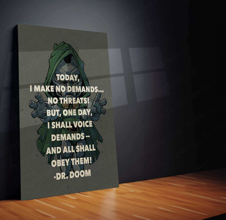 Doctor Doom Quote Metal Poster – Marvel Villain Wall Art