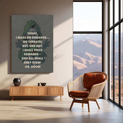 Doctor Doom Quote Metal Poster – Marvel Villain Wall Art - TURTLEWINGS