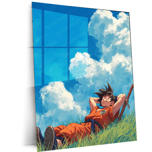 Anime Metal Poster | Goku – Dragon Ball Z Metal Poster | Saiyan Warrior Anime Wall Frame - TURTLEWINGS