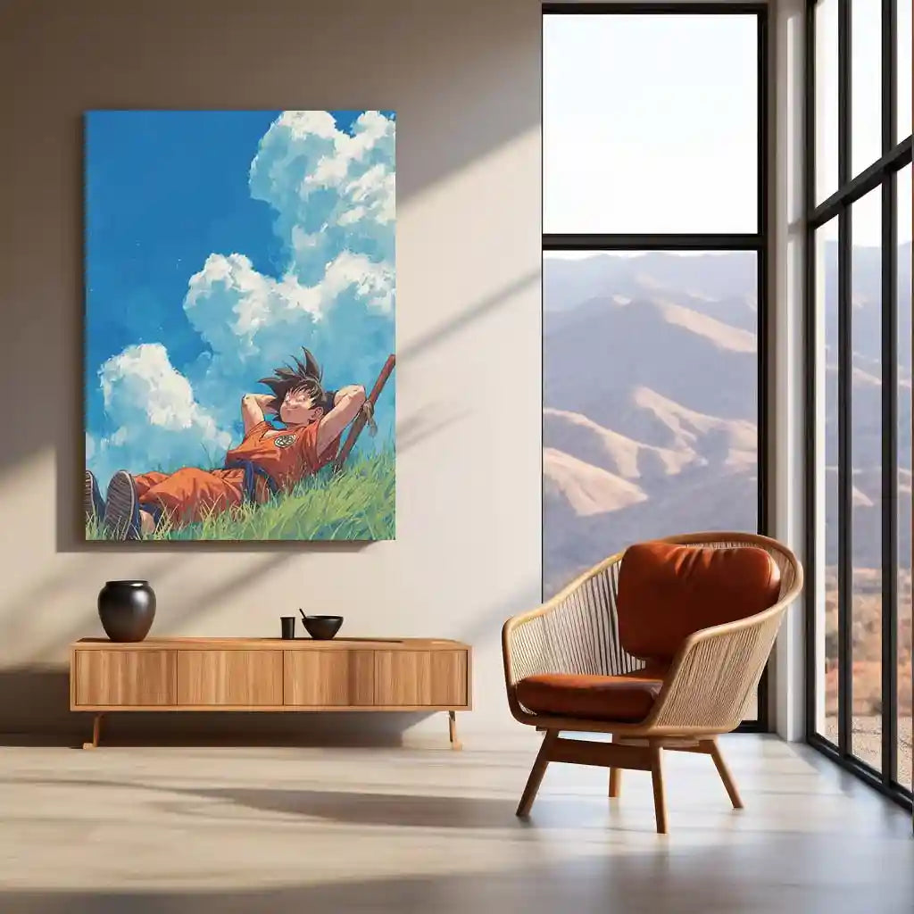 Anime Metal Poster | Goku – Dragon Ball Z Metal Poster | Saiyan Warrior Anime Wall Frame - TURTLEWINGS