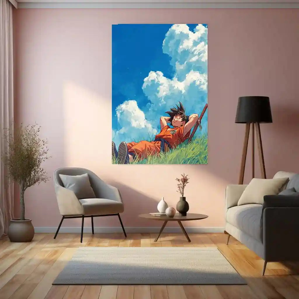 Anime Metal Poster | Goku – Dragon Ball Z Metal Poster | Saiyan Warrior Anime Wall Frame - TURTLEWINGS