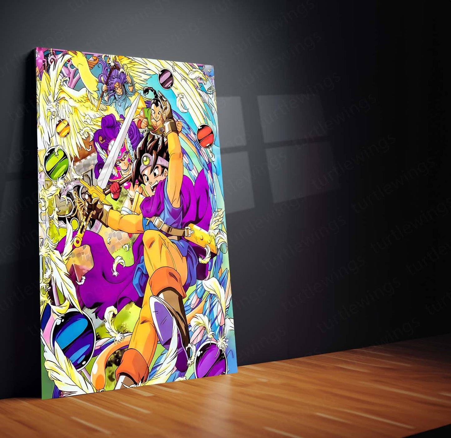 Game Metal Poster | Dragon Quest – Heroes of Light and Destiny | Epic Fantasy Metal Frame Poster