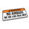Warning No Airbags We Die Like Real Men Flat Rug | Funny Car Meme Floor Decor | Automotive Humor Statement Flat Rug
