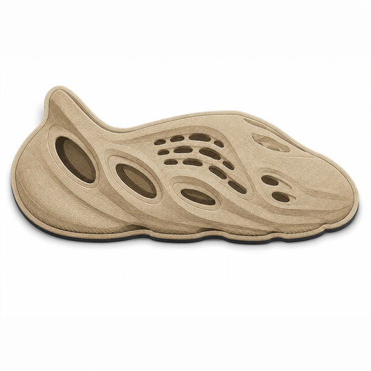 Yeezy Foam Runner Sand Cut-out Flat Rug | Futuristic Slip-On Sneaker Flat Rug | Premium Streetwear Room Decor