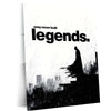 Quote Metal Poster | Easy Never Built Legends | Grit, Discipline & Dark Knight Mindset Metal Frame