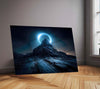 Enigmatic Lunar Eclipse Metal Poster | Celestial Nightscape Wall Art