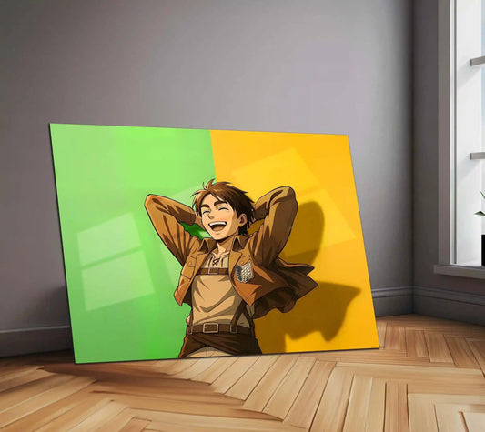 Anime Metal Frame | Eren Yeager | Freedom Within Metal Frame Willpower, Rebellion & Unbreakable Spirit Wall Art - TURTLEWINGS 