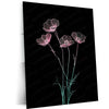 Ethereal Floral Metal Poster | Minimalist Neon Botanical Wall Art | Elegant Contemporary Floral Metal Frame by TurtleWings