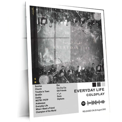 Coldplay Complete Collection | Set of 11 | Set of 8 | Set of 4 | Album Posters Metal Frames Emotional Anthems. Stadium Magic. Timeless Wall Aesthetic. - TURTLEWINGS