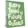 Quote Metal Poster | Everything Is Figureoutable | Growth Mindset Motivation Metal Frame