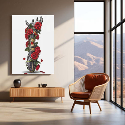 Movies & Series Metal Poster | Expedition 33 – The Hand of Roses | Symbolic Fantasy Metal Frame Poster