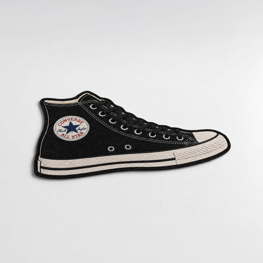 Converse Chuck Taylor All Star High-Top Cut-out Flat Rug | Classic Canvas Sneaker Flat Rug | Premium Streetwear Room Decor
