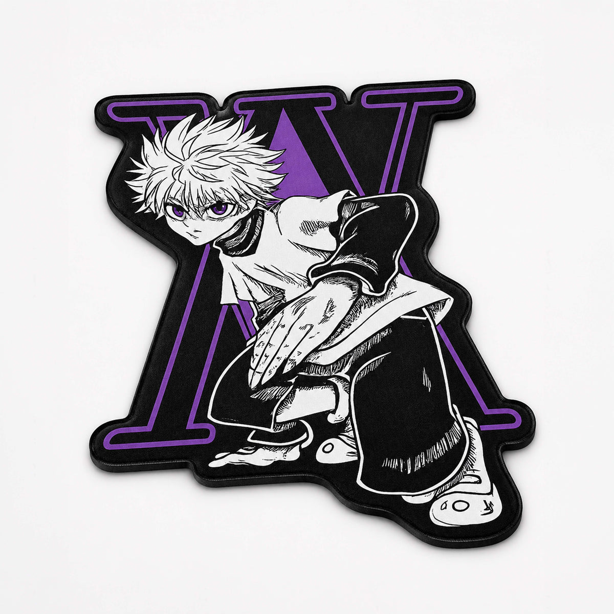 Killua Zoldyck Hunter × Hunter Cut-out Flat Rug | Iconic Anime Character Flat Rug | Premium Anime Gaming Room Decor