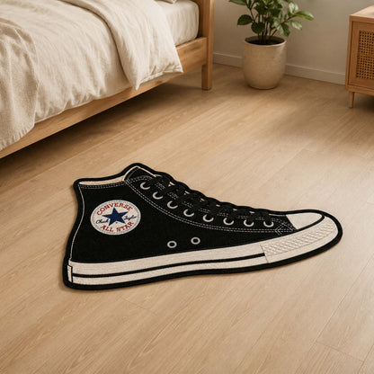 Converse Chuck Taylor All Star High-Top Cut-out Flat Rug | Classic Canvas Sneaker Flat Rug | Premium Streetwear Room Decor