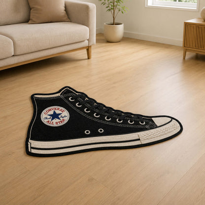 Converse Chuck Taylor All Star High-Top Cut-out Flat Rug | Classic Canvas Sneaker Flat Rug | Premium Streetwear Room Decor