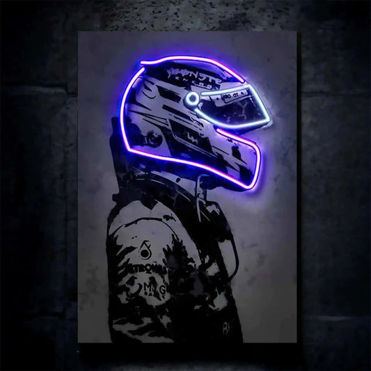 F1 Racing Cars Driver Neon LED Metal Frame â High-Speed Motorsport Art 3 - TURTLEWINGS
