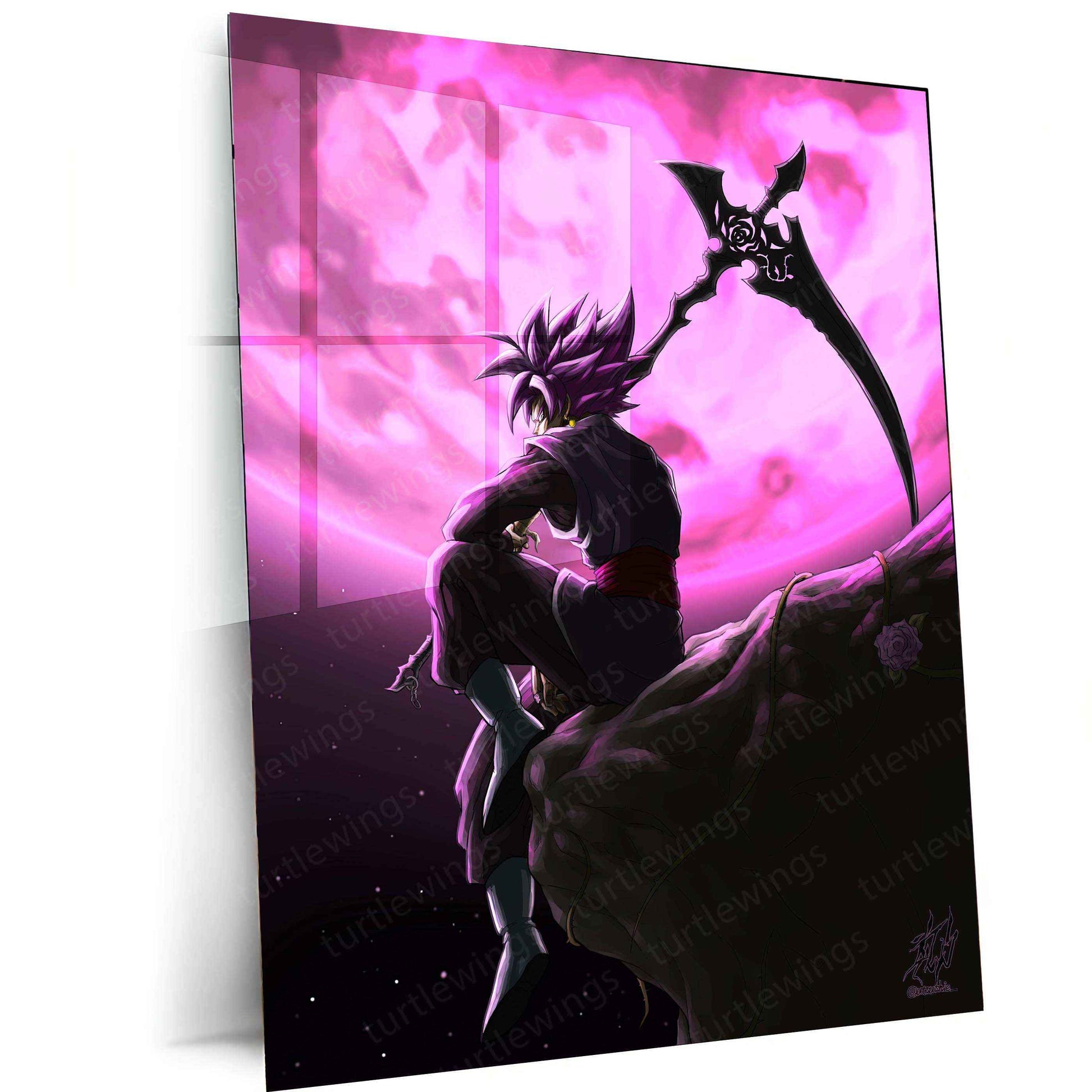 Black Goku Metal Poster – The Dark Saiyan Power DBZ - TURTLEWINGS