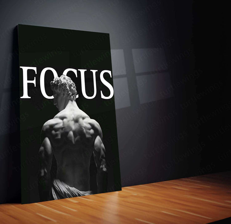 Focus Metal Poster – Motivational Wall Art | Mindset & Productivity Decor