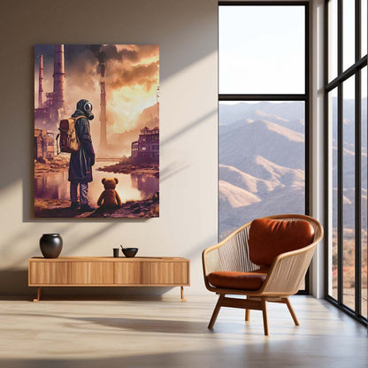 Game Metal Poster | Fallout – The Last Wanderer | Post-Apocalyptic Survival Metal Frame Poster