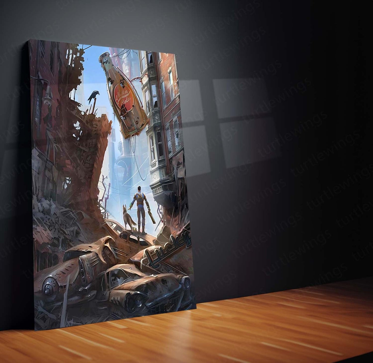 Game Metal Poster | Fallout Metal Frame | Post-Apocalyptic Gaming Wall Art | Premium Metal Poster