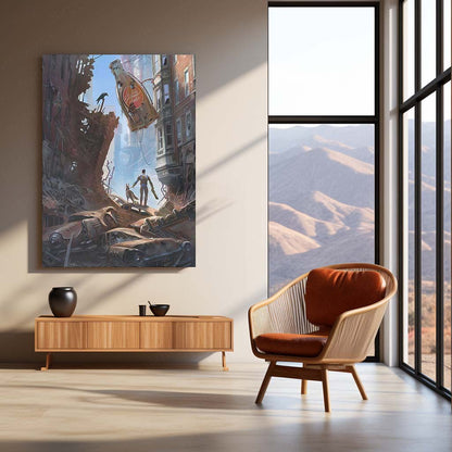 Game Metal Poster | Fallout Metal Frame | Post-Apocalyptic Gaming Wall Art | Premium Metal Poster