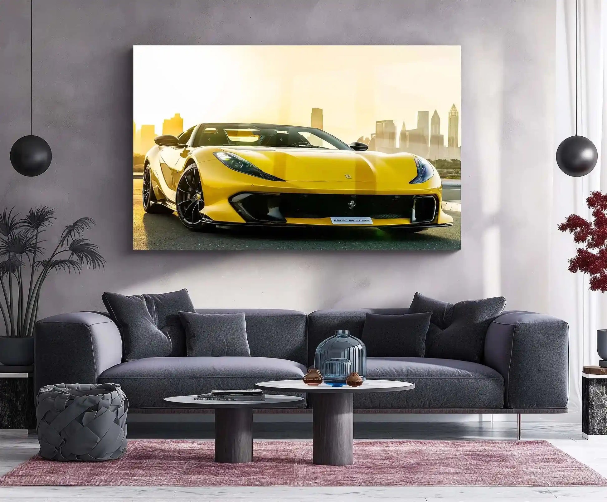 Car Metal Poster | Ferrari Metal Poster – Luxury Supercar Wall Art 01 - TURTLEWINGS