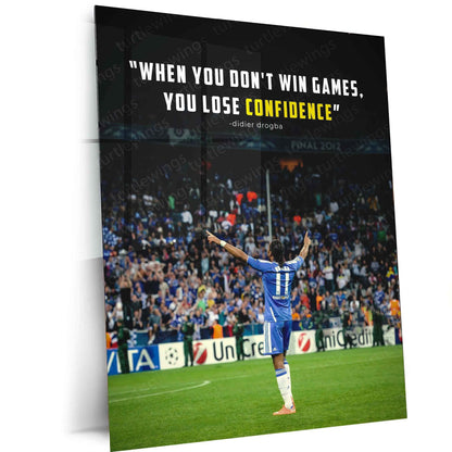 Didier Drogba Metal Poster – Chelsea Legend Wall Art - TURTLEWINGS