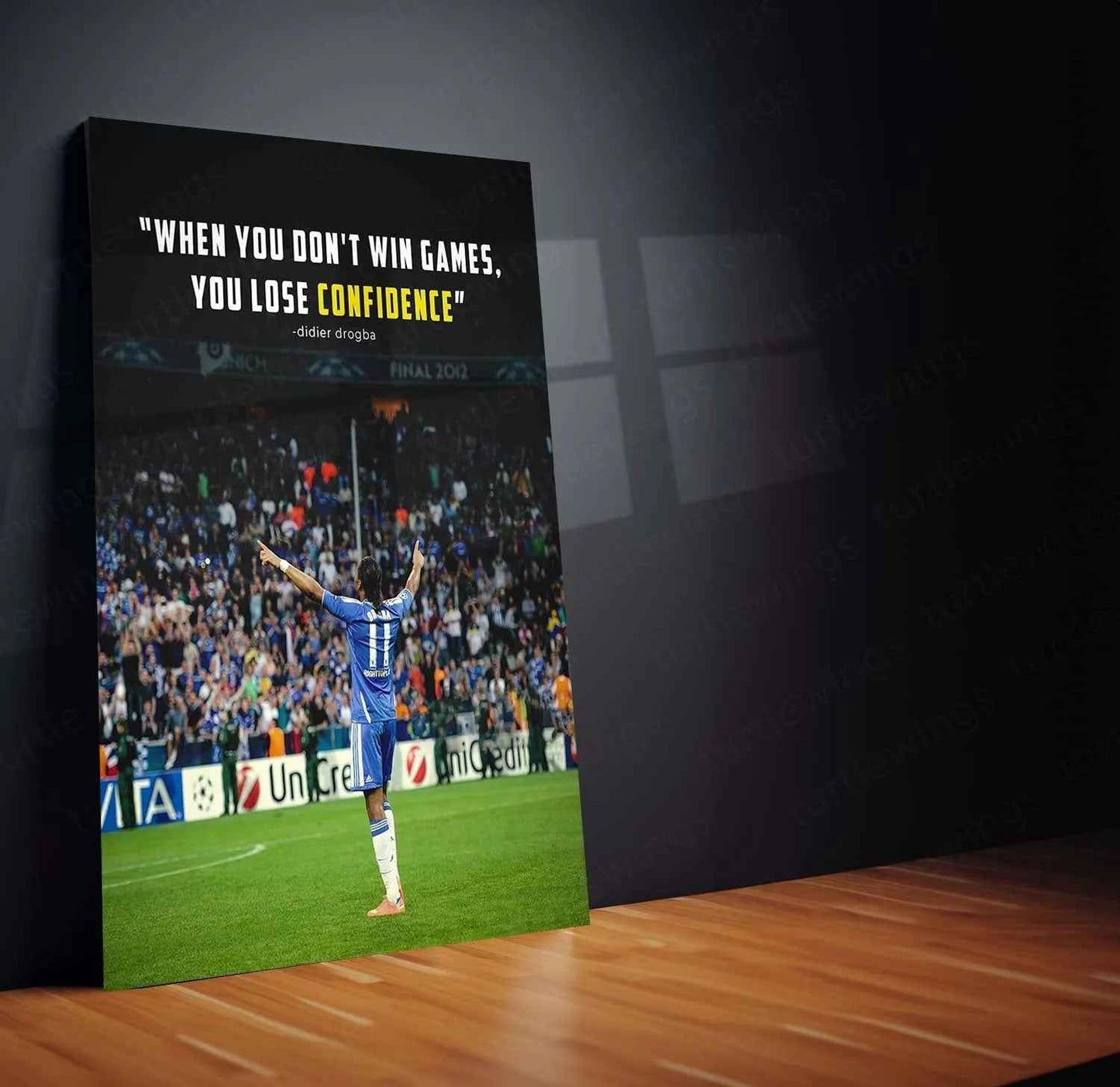 Didier Drogba Metal Poster – Chelsea Legend Wall Art - TURTLEWINGS