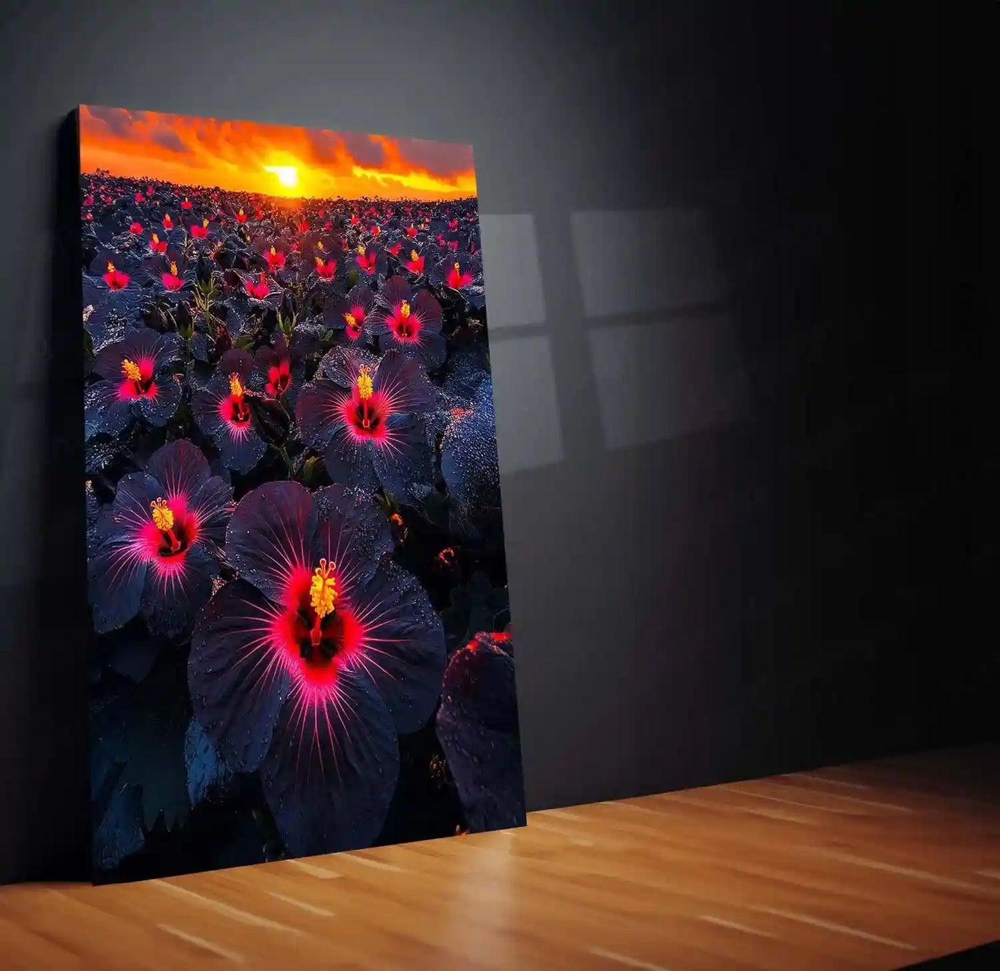 Urban Aesthetic Metal Poster | Flower Art Metal Poster – Elegant Floral Wall Decor - TURTLEWINGS