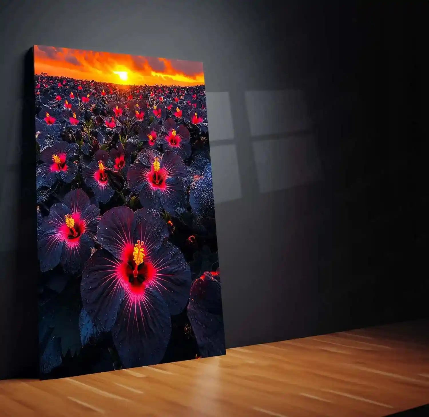 Urban Aesthetic Metal Poster | Flower Art Metal Poster – Elegant Floral Wall Decor - TURTLEWINGS