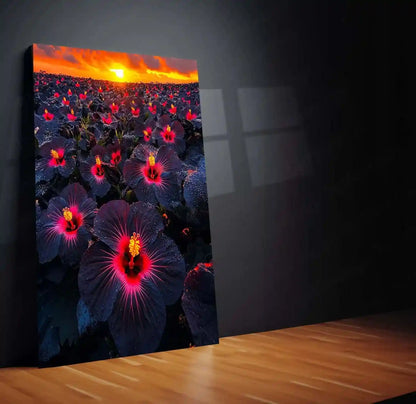 Urban Aesthetic Metal Poster | Flower Art Metal Poster – Elegant Floral Wall Decor - TURTLEWINGS