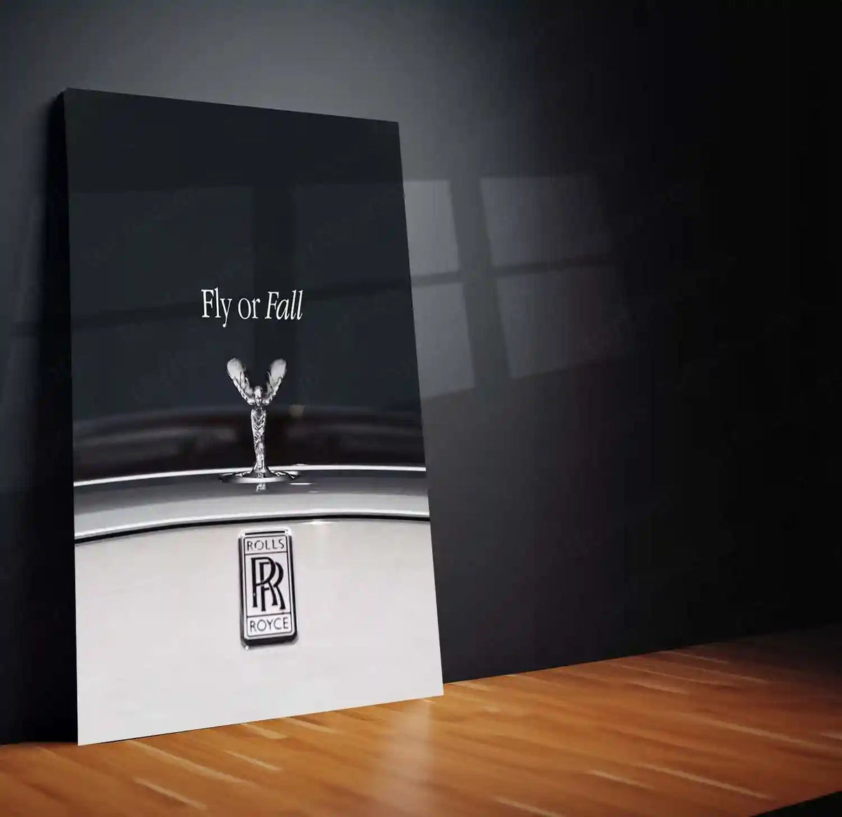 Quote Metal Poster | Rolls-Royce – Fly or Fall | Luxury Mindset Metal Frame - TURTLEWINGS
