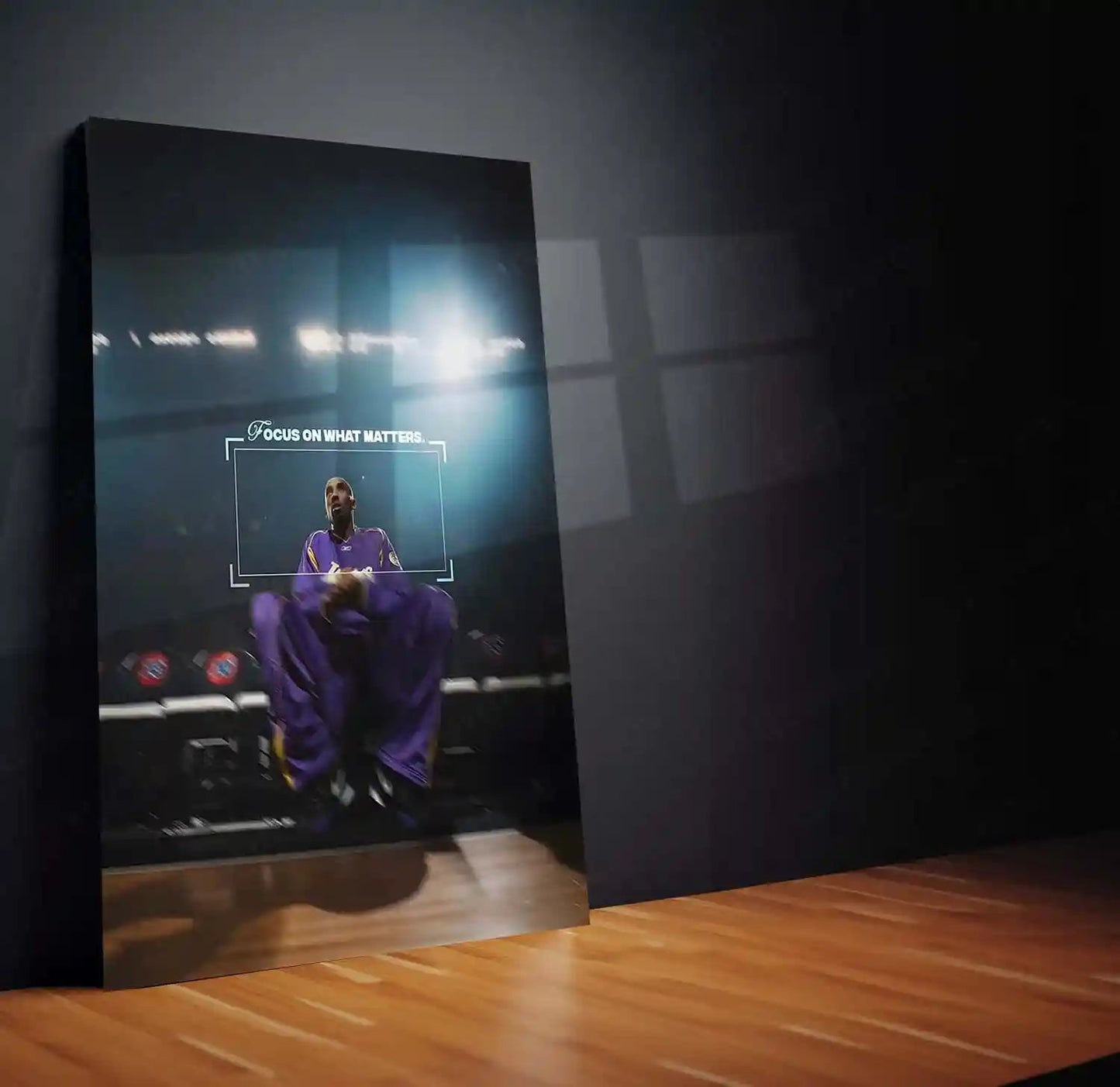 Quote Metal Poster | Kobe Bryant – Focus on What Matters Metal Frame | Mamba Mentality Focus Wall Art | Basketball Motivation Quote Metal Poster - TURTLEWINGS