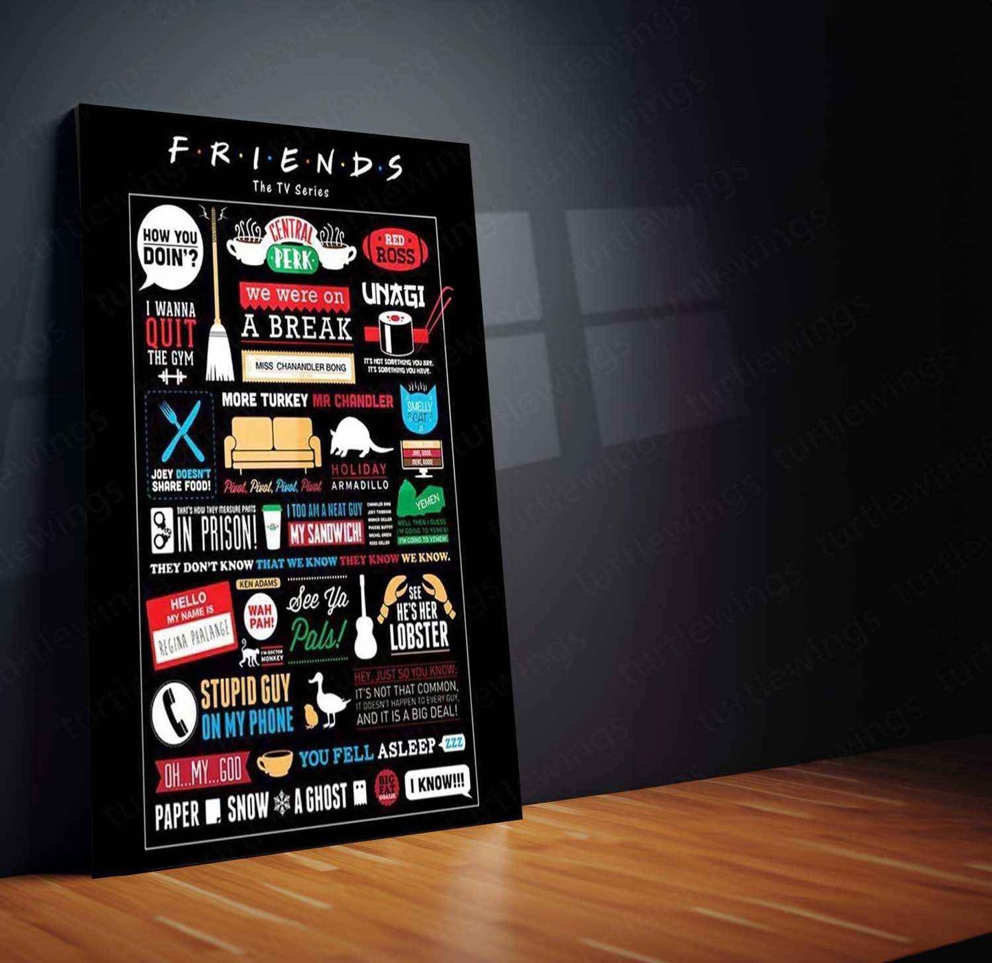 Friends Series Metal Poster – Iconic TV Show Wall Art 1 - TURTLEWINGS