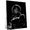 Anime Metal Poster | Fubuki One Punch Man Dark Monochrome Wall Art