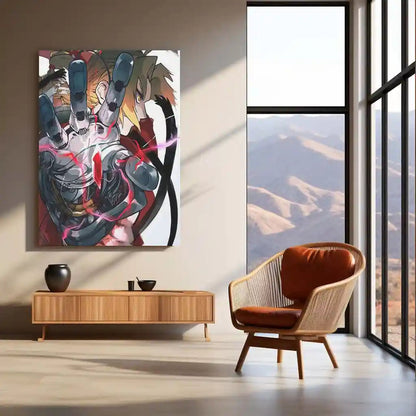 Anime Metal Poster | Fullmetal Alchemist – Alphonse Elric Metal Poster | Anime Armor Wall Frame 07 - TURTLEWINGS