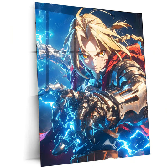 Anime Metal Poster | Fullmetal Alchemist – Alphonse Elric Metal Poster | Anime Armor Wall Frame 08 - TURTLEWINGS