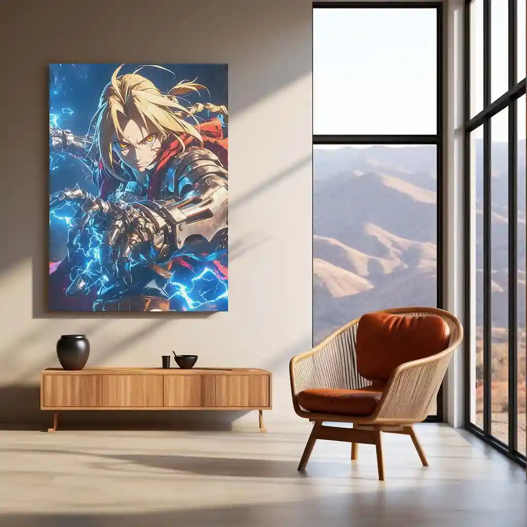 Anime Metal Poster | Fullmetal Alchemist – Alphonse Elric Metal Poster | Anime Armor Wall Frame 08 - TURTLEWINGS