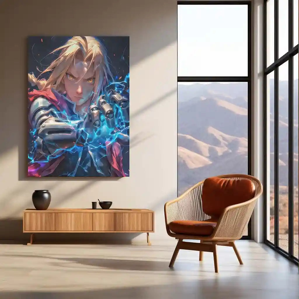 Anime Metal Poster | Fullmetal Alchemist – Alphonse Elric Metal Poster | Anime Armor Wall Frame 010 - TURTLEWINGS