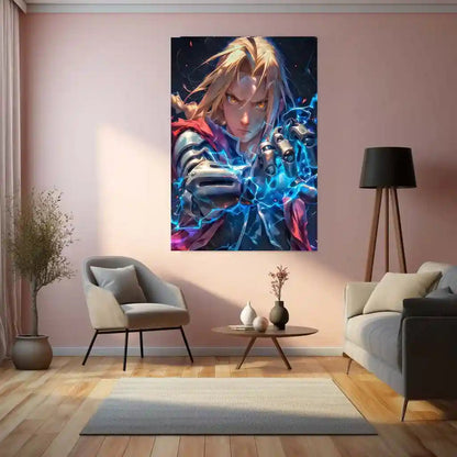 Anime Metal Poster | Fullmetal Alchemist – Alphonse Elric Metal Poster | Anime Armor Wall Frame 010 - TURTLEWINGS