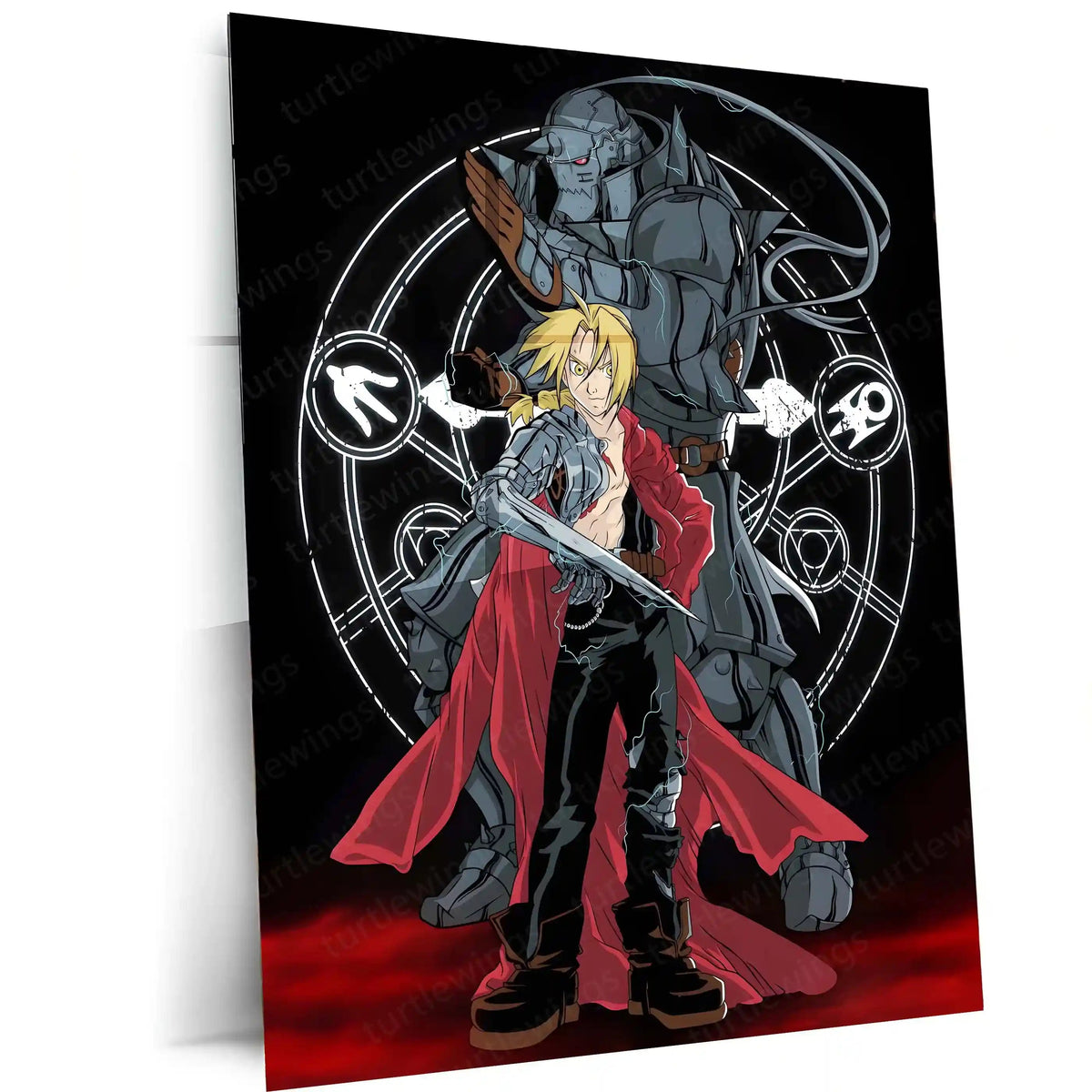 Anime Metal Poster | Fullmetal Alchemist – Alphonse Elric Metal Poster | Anime Armor Wall Frame 01 - TURTLEWINGS