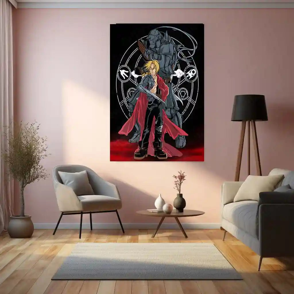 Anime Metal Poster | Fullmetal Alchemist – Alphonse Elric Metal Poster | Anime Armor Wall Frame 01 - TURTLEWINGS