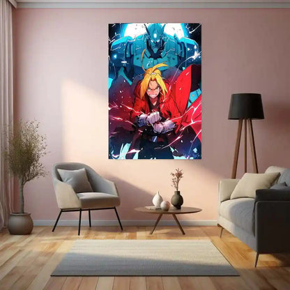 Anime Metal Poster | Fullmetal Alchemist – Alphonse Elric Metal Poster | Anime Armor Wall Frame 02 - TURTLEWINGS