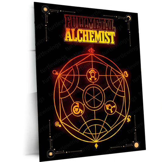 Anime Metal Poster | Fullmetal Alchemist – Alphonse Elric Metal Poster | Anime Armor Wall Frame 011 - TURTLEWINGS