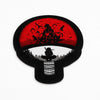 Itachi Uchiha Sharingan Symbol Cut-out Flat Rug | Naruto Akatsuki Anime Flat Rug | Premium Ninja Gaming Room Decor