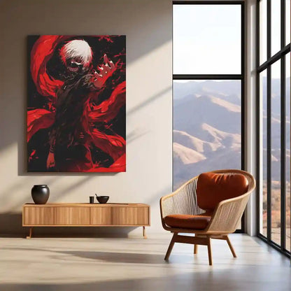 Anime Metal Poster | Tokyo Ghoul – Ken Kaneki Shadow Metal Poster | Dark Anime Wall Frame - TURTLEWINGS